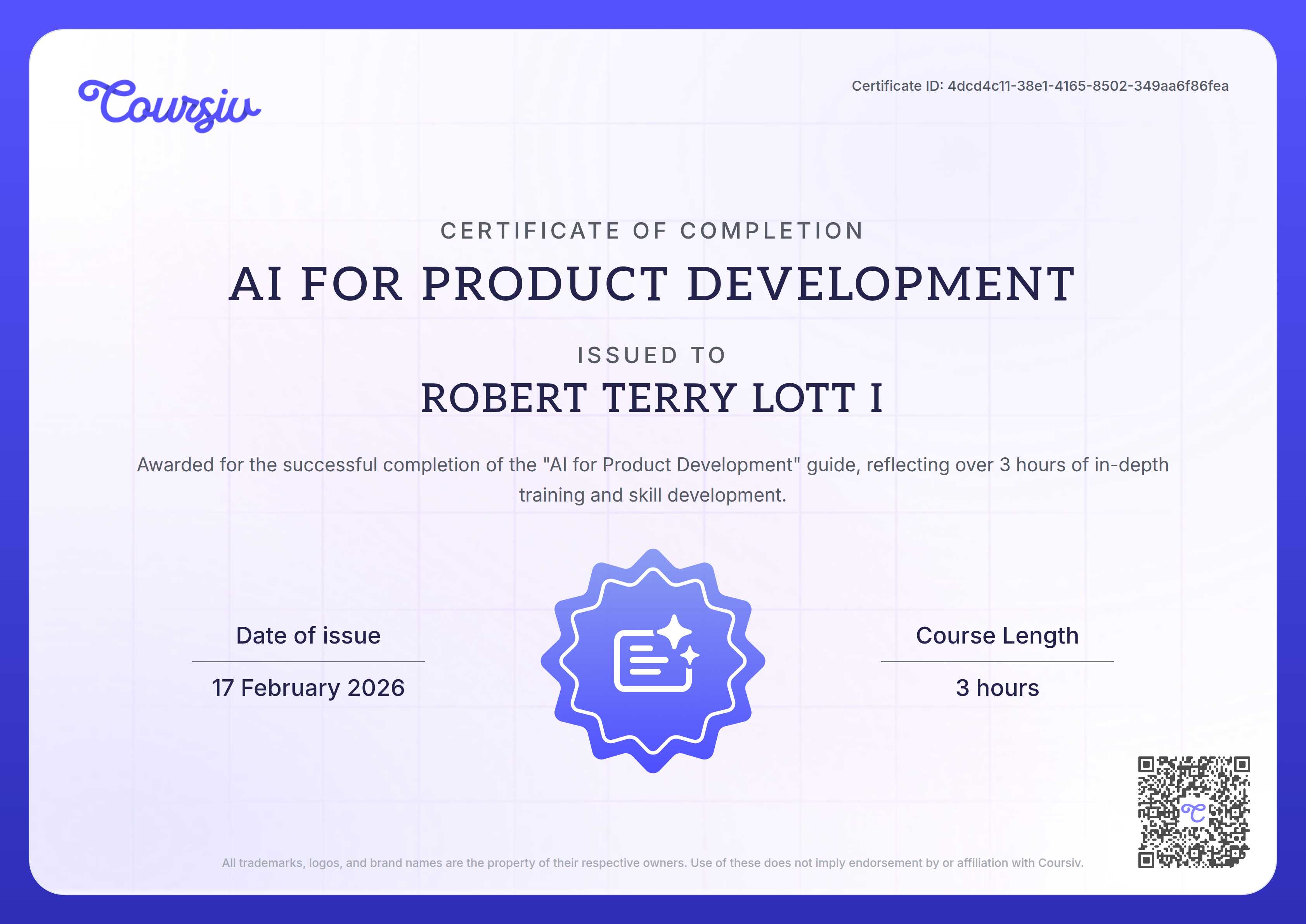 Certificate for AI for Product Development
