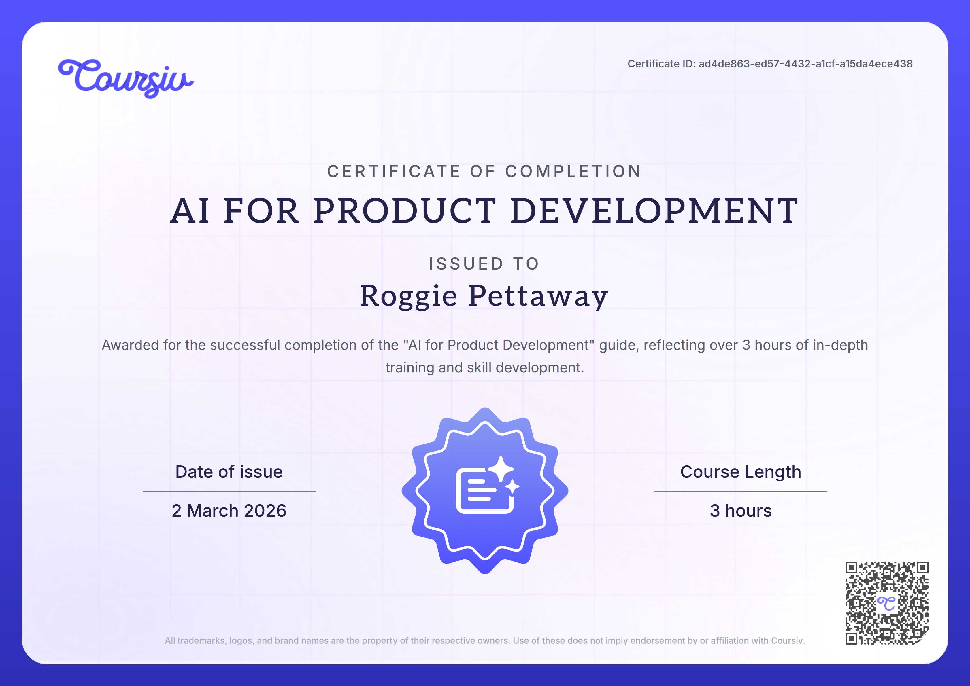 Certificate for AI for Product Development