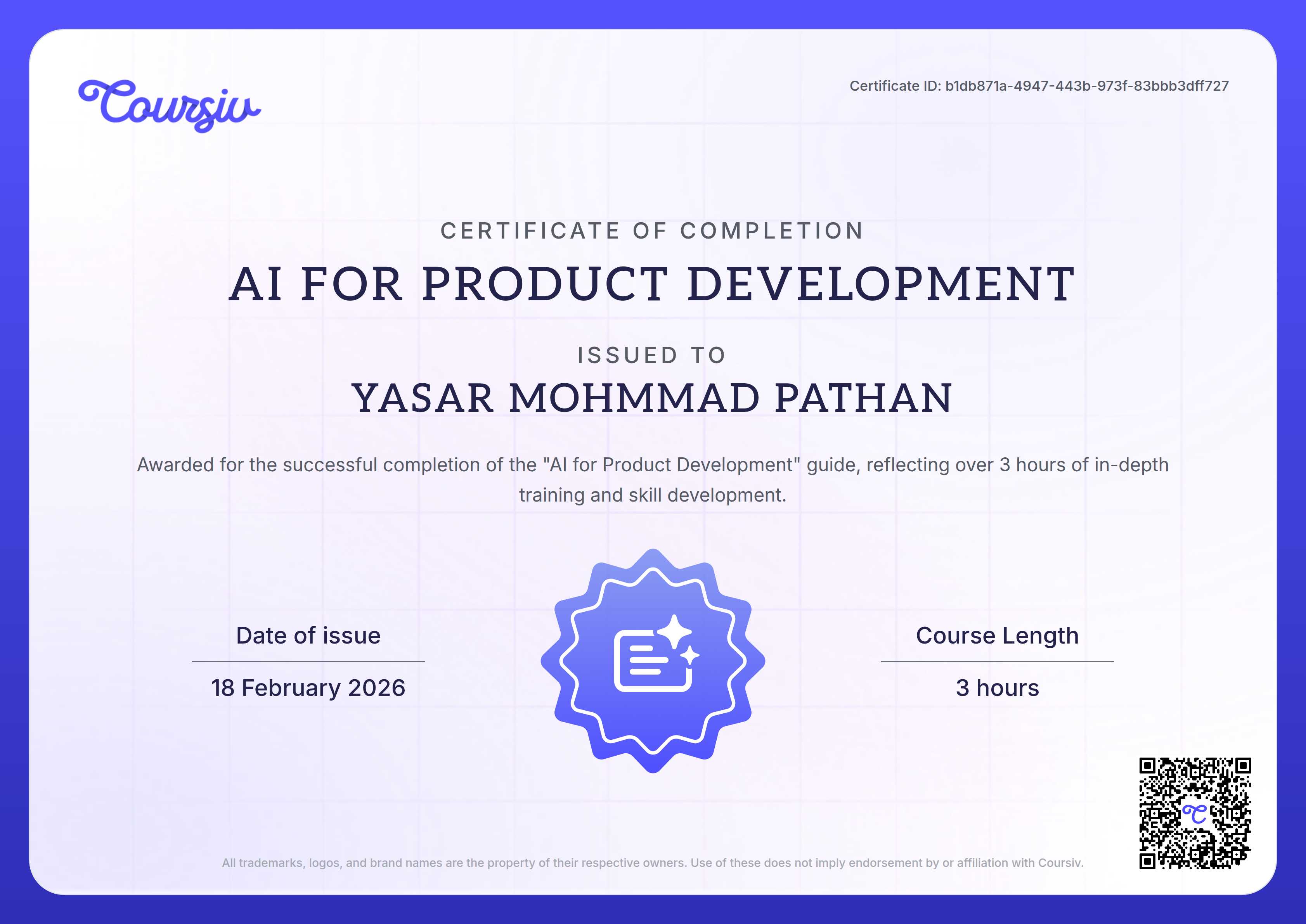 Certificate for AI for Product Development