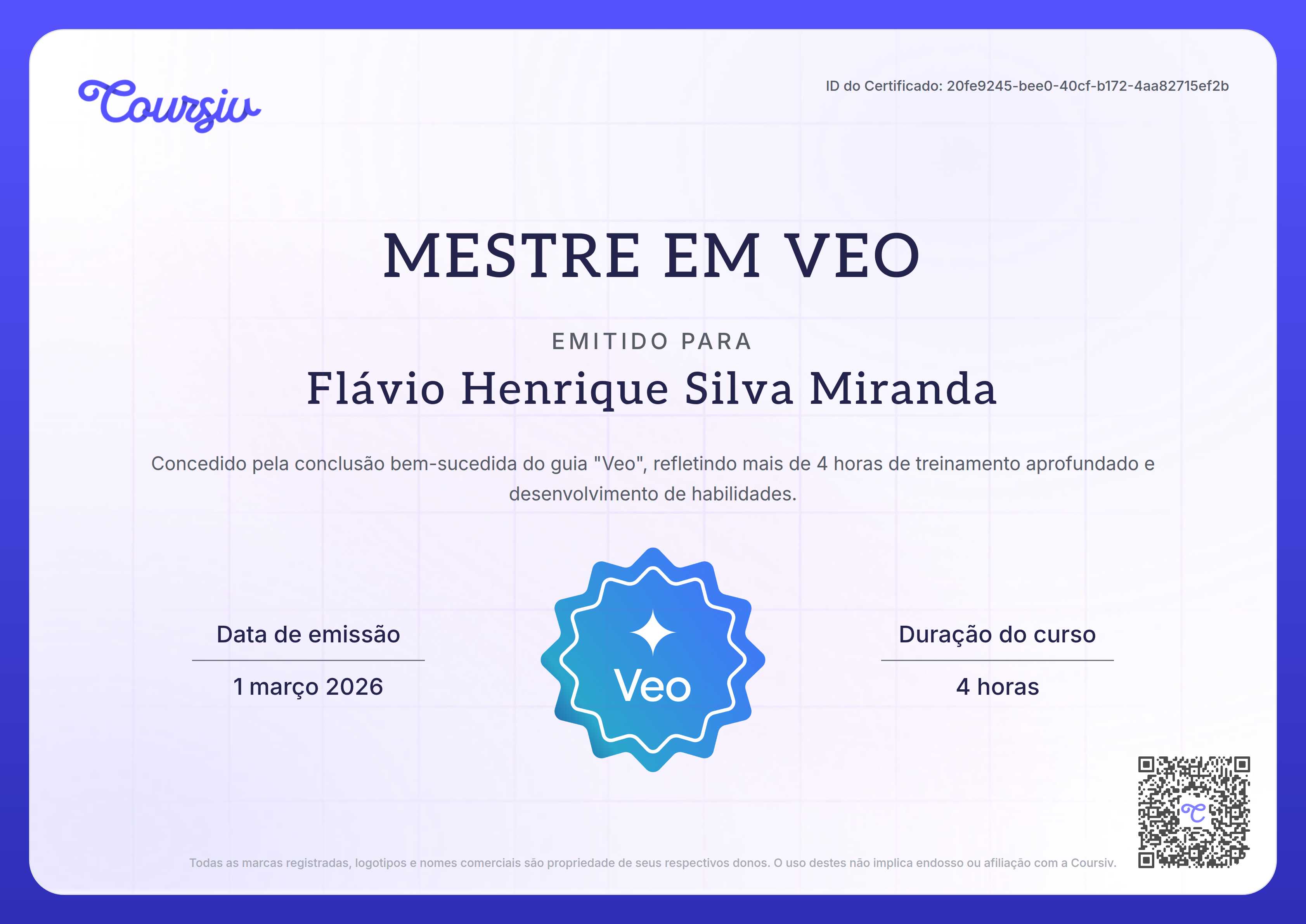 Certificate for Omni