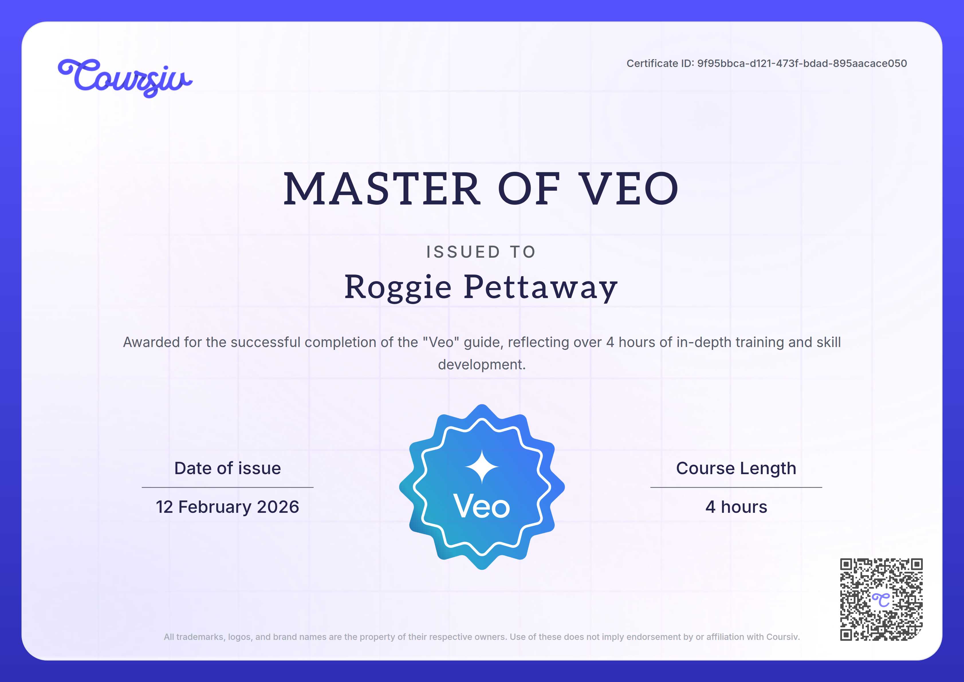Certificate for Omni